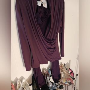 The Paragon jersey knit pant suit